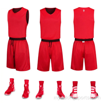 ထုံးစံအပြည့်အဝပုံနှိပ်ဘတ်စကက်ဘောတီရှပ် Basketball အားကစားဝတ်စုံ